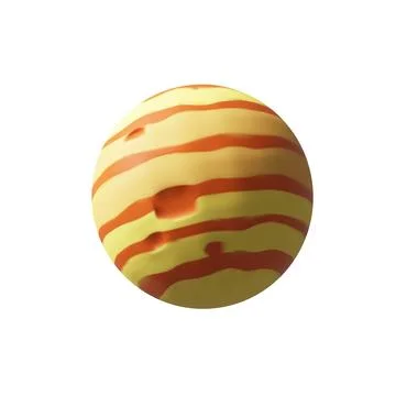 3D render realistic Jupiter planet in plastic style Stock Illustration