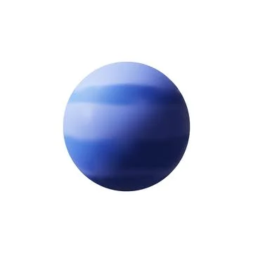 3D render realistic Neptunus planet in plastic style Stock Illustration