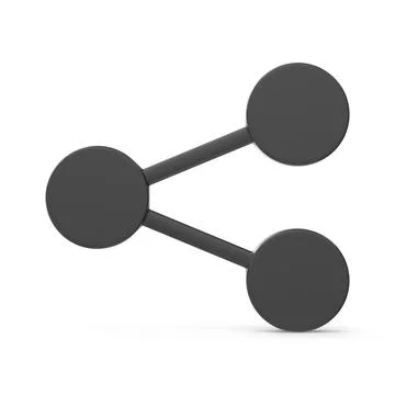 3D Render of Realistic Share Icon Stock Illustration