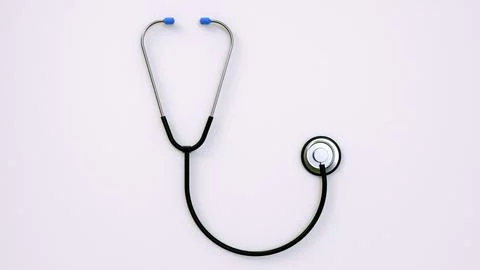 3d render of realistic stethoscope isolated on white background. Stock Illustration