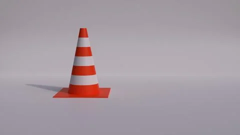3d render realistic traffic cone, sign for under construction site banner Stock Illustration