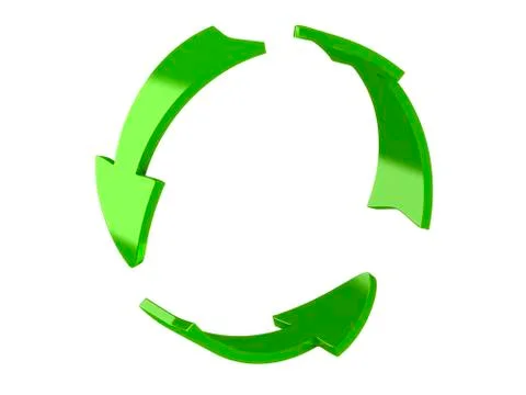 3d render of recycle arrows Stock Illustration
