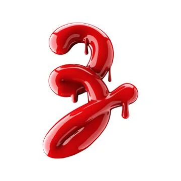 3D render of red alphabet make from nail polish. Handwritten cursive letter Z Stockillustratie
