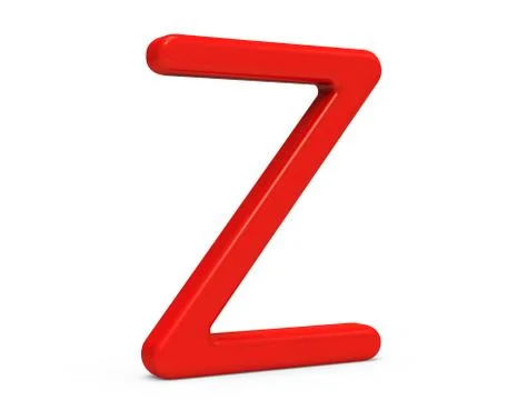 3D render red alphabet Z 스톡 일러스트