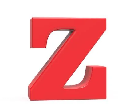 3D render red alphabet Z Illustrazione stock