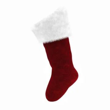 3d render of red and white xmas sock Stock Illustration