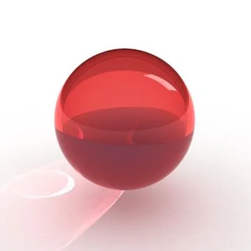 3d render of red ball Stock Illustration