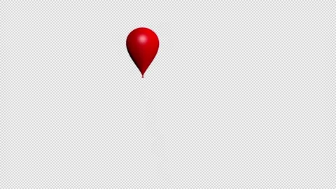 3D render of a red ballon floating in the breeze tied with some string. Stock Footage 140783827