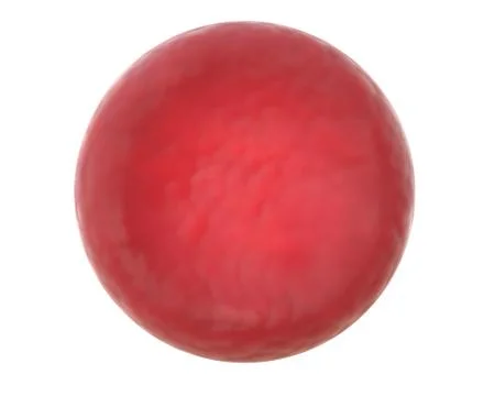 3D render of red blood cell isolated on white. Stock Illustration