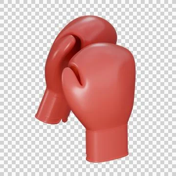 3D render of red boxing gloves representing endurance, discipline, and perf.. Stock Illustration