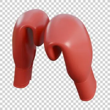 3D render of red boxing gloves representing endurance, discipline, and perf.. Illustration