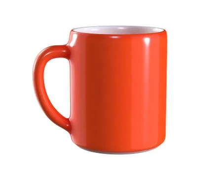 3D Render of Red Cup isolated on white Stock Illustration