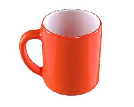 3D Render of Red Cup isolated on white Stock Illustration