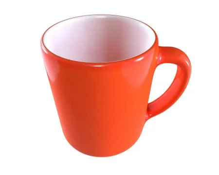 3D Render of Red Cup isolated on white Stock Illustration