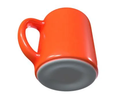 3D Render of Red Cup isolated on white Stock Illustration