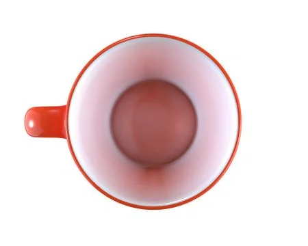 3D Render of Red Cup isolated on white Stock Illustration