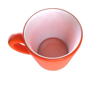 3D Render of Red Cup isolated on white Stock Illustration