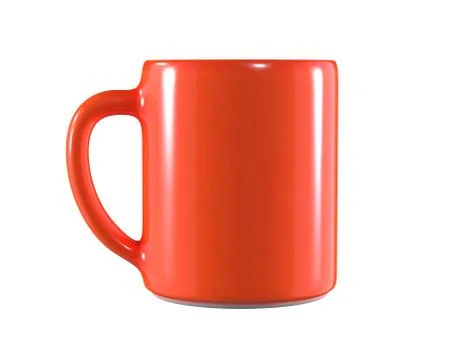 3D Render of Red Cup isolated on white Stock Illustration