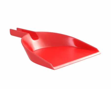 3D render of red Dustpan isolated on white. Stock Illustration