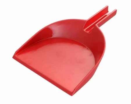 3D render of red Dustpan isolated on white. Stock Illustration
