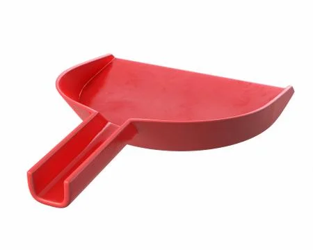 3D render of red Dustpan isolated on white. Stock Illustration