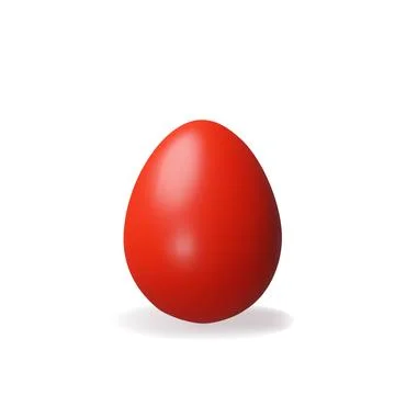 3d render red easter egg. Stock Illustration