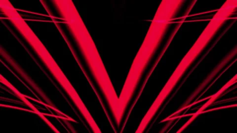 3D render of red geometric lines forming abstract shapes creating dynamic Stock Footage 334448594