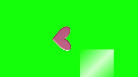 3D render of red heart animation with green screen background for chroma key Stock Footage 336127465