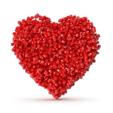 3d render of red heart Stock Illustration