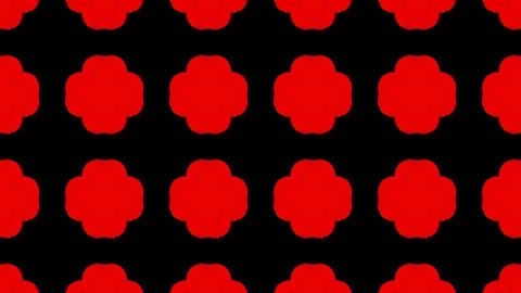 3d render Red Kaleidoscope effect. Rorschach inkblot test 1 Stock Footage 95170427