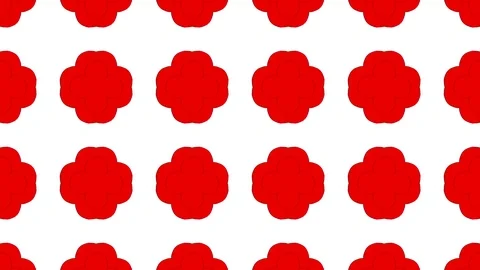 3d render Red Kaleidoscope effect. Rorschach inkblot test 2 Stock Footage 95170460