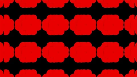3d render Red Kaleidoscope effect. Rorschach inkblot test 5 Stock Footage 95170530