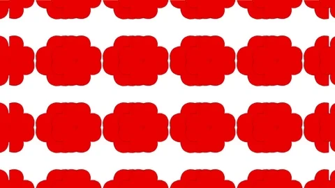 3d render Red Kaleidoscope effect. Rorschach inkblot test 6 Stock Footage 95170580