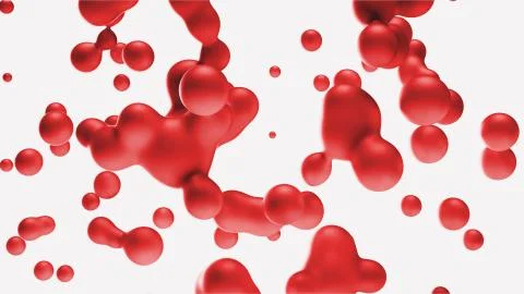 3d render Red Motion minimal art liquid background Stock Illustration