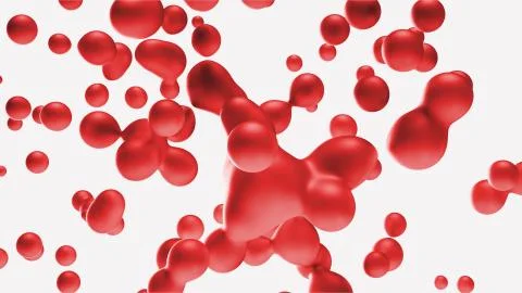 3d render Red Motion minimal art liquid background Stock Illustration