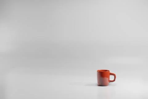 3d render of red mug on white  background Stock Illustration