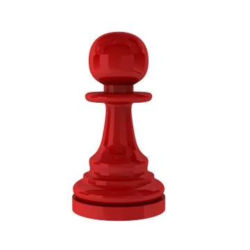 3d render of red pawn Stockillustratie