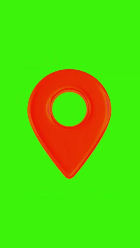 3d render red pin map location symbol popping up 動画素材 307759837