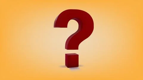 3d render of red question mark icon, vector illustration Stock Illustration