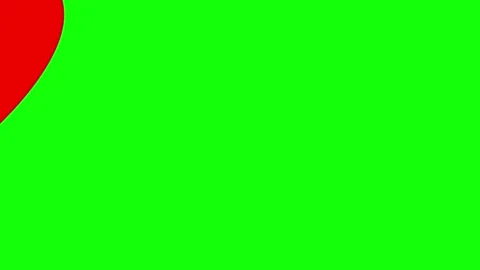 3D render of red romantic symbol on green screen background for chroma key Stock Footage 336180272