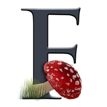 3D render of red toad alphabet letter Ilustração Stock