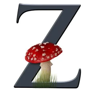 3D render of red toad alphabet letter Stock Illustration