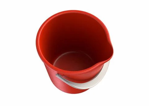 3D render of red Toy Bucket isolated on white Stock Illustration