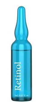 3d render of retinol ampoule over white Illustrazione stock