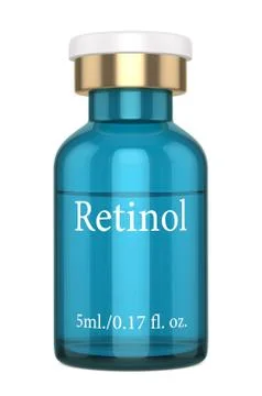 3d render of retinol vial over white Stock Illustration