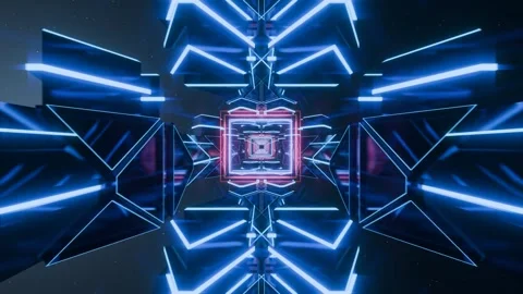 3d render retro wave cosmic, space cinematic background, 3d render endless loop Vidéo 276709873