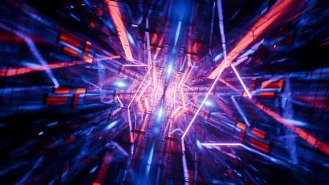 3d render retro wave cosmic, space cinematic background, 3d render endless loop Vidéo 276709939