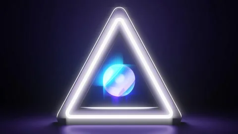3d render, retrowave VJ futuristic cinematic background, endless loop Stock Footage 273316568