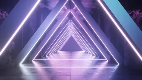 3d render, retrowave VJ futuristic cinematic background, endless loop Stock Footage 273316746