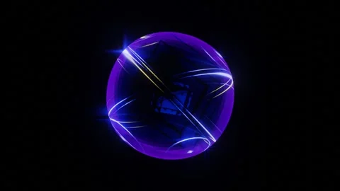 3d render, retrowave VJ futuristic cinematic background, endless loop Stock Footage 273316850